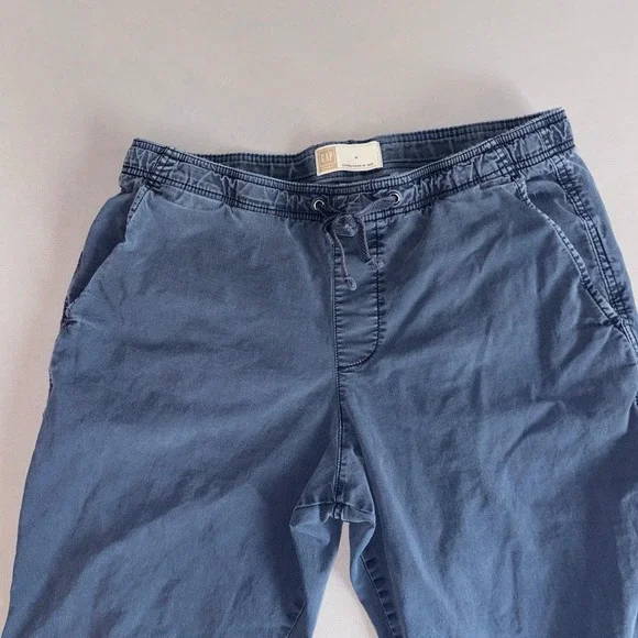 GAP Khakis Men's Pants M Blue Drawstring Elastic Waist Casual Relaxed Fit - Picture 3 of 6